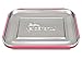 LunchBots Large Cinco Stainless Steel Lunch Container - Five Section Design Holds a Variety of Foods - Metal Bento Box - Dishwasher Safe - Stainless Lid -Pink Dots