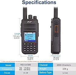 TYT MD-UV380 MD-380 Dual Band DMR Digital Radio