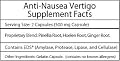 Professional Botanicals | Naturally Botanicals | Anti-Nausea Vertigo - 60 Caps
