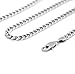 Fifth Ave Fair Men's Stainless Steel Silver Plain Jesus Christ Crucifix Cross Pendant Necklace with Cuban Curb Link Chain, 24