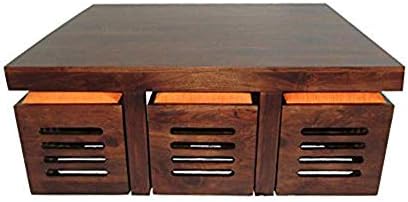 The Attic Lisbon Coffee Table Set (Lacquered, Honey)