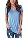 HOTAPEI Women Summer Casual Floral Print Short Sleeve Criss Cross Shirts Blouse Tops Pink Large