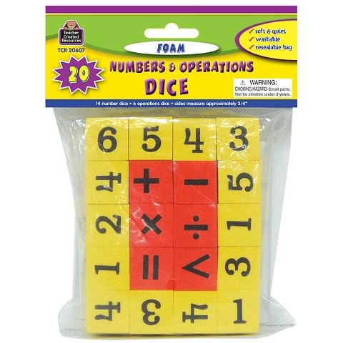 Teacher Created Resources Foam Numbers and Operations Dice (20607)