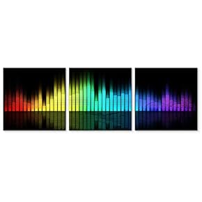 3 Panel Canvas Wall Art Music Note Pictures Home Wall Decorations for Bedroom Living Room Paintings Canvas Prints Framed - 12"x12"x3 Panels