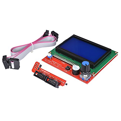 KINGPRINT 12864 LCD Graphic Smart Display Controller Board with Adapter and Cable for 3D Printer RAMPS 1.4 RepRap 3D Printer Mendel Prusa Arduino