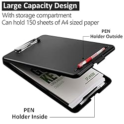 A4 Clipboards, Folder Clipboard with Storage, Folio