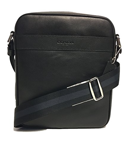 Coach Outlet Mens Crossbody Messenger Bag Black Leather F54782 BLK