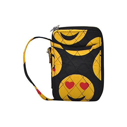 Emoji Faces Print NGIL Quilted Wristlet Wallet
