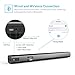 Sound Bar, Bluetooth Surround Sound Bar speaker 29.5-Inches 2.0 Channel Home TV Soundbar with 50 Watts Speakers Wired and Wireless for TV/PC/Tablet/Smartphone (Included 3.5mm Audio Cable, Dual Connect