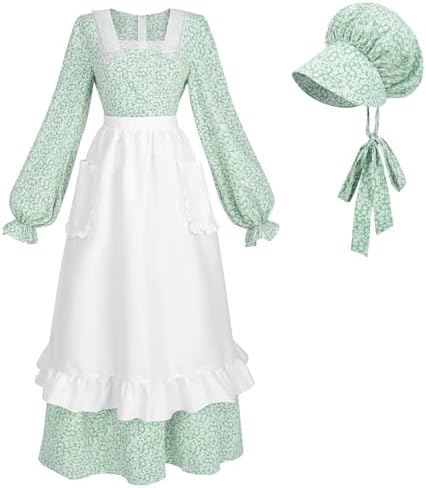 Amazon.com: NSPSTT Prairie Dress Women Colonial Dress Pioneer Woman Costume Plus Size Amish Costume, Blue S : Clothing, Shoes & Jewelry Amazon.com: NSPSTT Prairie Dress Women Colonial Dress Pioneer Woman Costume Plus Size Amish Costume, Blue S : Clothing, Shoes & Jewelry