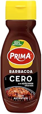 Molho barbecue prima cero sem adição de açúcar. 265g