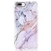 Pink iPhone 7 Plus Case, iPhone 8 Plus Case, Leminimo Marble Slim Fit Full Protection Anti Shock Design TPU Flexible Case for iPhone 7/8 Plus [5.5 inch Display] - Nature Marble