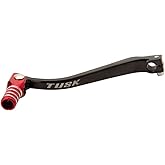 Tusk Folding Shift Lever - Black/Red Tip Compatible with Honda XR650L | 1993-2009, 2012-2025