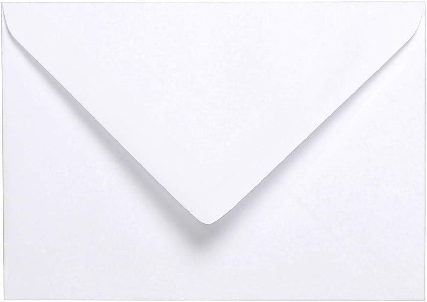 Clairefontaine 9416C, Pack of 20 White Lined Envelopes Triomphe C6 -114x162mm, Gummed, 130g/m², White Colour, Correspondence