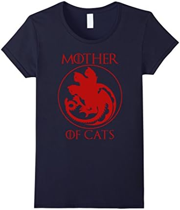 Women's Mother of Cats Shirt Medium Navy