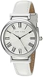 Anne Klein Women's AK/2137SVWT White Leather Casual Watch