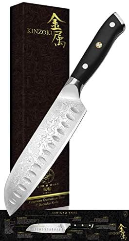 Kinzoku Damascus Steel Knife Santoku 