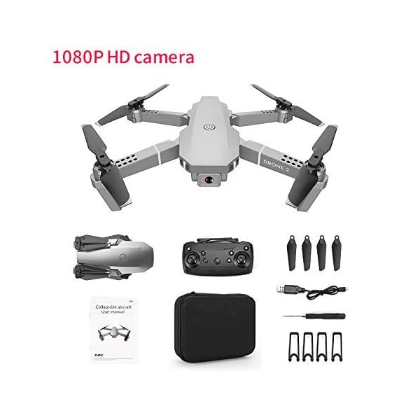 Greaked E68 Fernbedienung Verbesserte Drohne Weitwinkel 4K 720P 1080P HD Kamera Quadcopter Faltbar WiFi FPV Vierachsen… – Bild 5