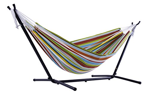 Vivere double polyester hammock with space-saving steel…