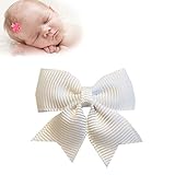 Wispy Clippy - butterfly baby hair bows - great handmade baby gift(B5-White)