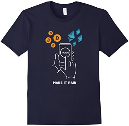 Mens Cryptocurrency Ethereum Bit Coin shirt TShirt Original 2017 XL Navy