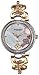 Akribos XXIV Women's Swarovski Crystal Watch - Mother of Pearl On Flower Dial - Diamond Hour Markers on Chain Link Bracelet - AK874