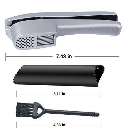 Garlic Press, 2 in 1 Garlic Mince and Garlic Slice with Garlic Cleaner