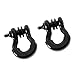 EAG 3/4 inch Black D-Ring Shackles 4.75 Ton Capacity with 7/8 inch Diameter Pin and Black Isolator Washer Kits 1 Pair