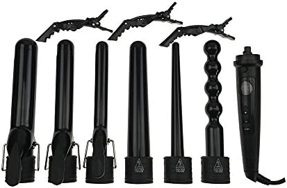 Wand Curling Iron Set, VVinRC 6 in 1 Curling Iron with 6 Interchangeable Curler Set with Temperature Control, Ceramic Barrels