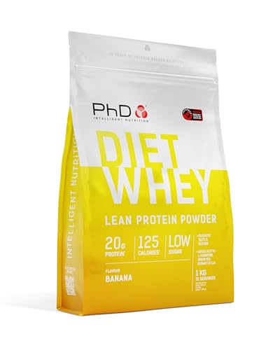 PhD Nutrition Diet Whey Lean Protein | Whey Protein Powder Banana Flavour 1 kg [ Packaging May Vary ]