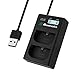 Powerextra Dual Battery Charger with USB LCD Display for Canon LP-E6, LP-E6N Battery and Canon EOS 6D, 7D, 70D, 60D, 5D Mark III, 5D Mark II DSLR Cameras