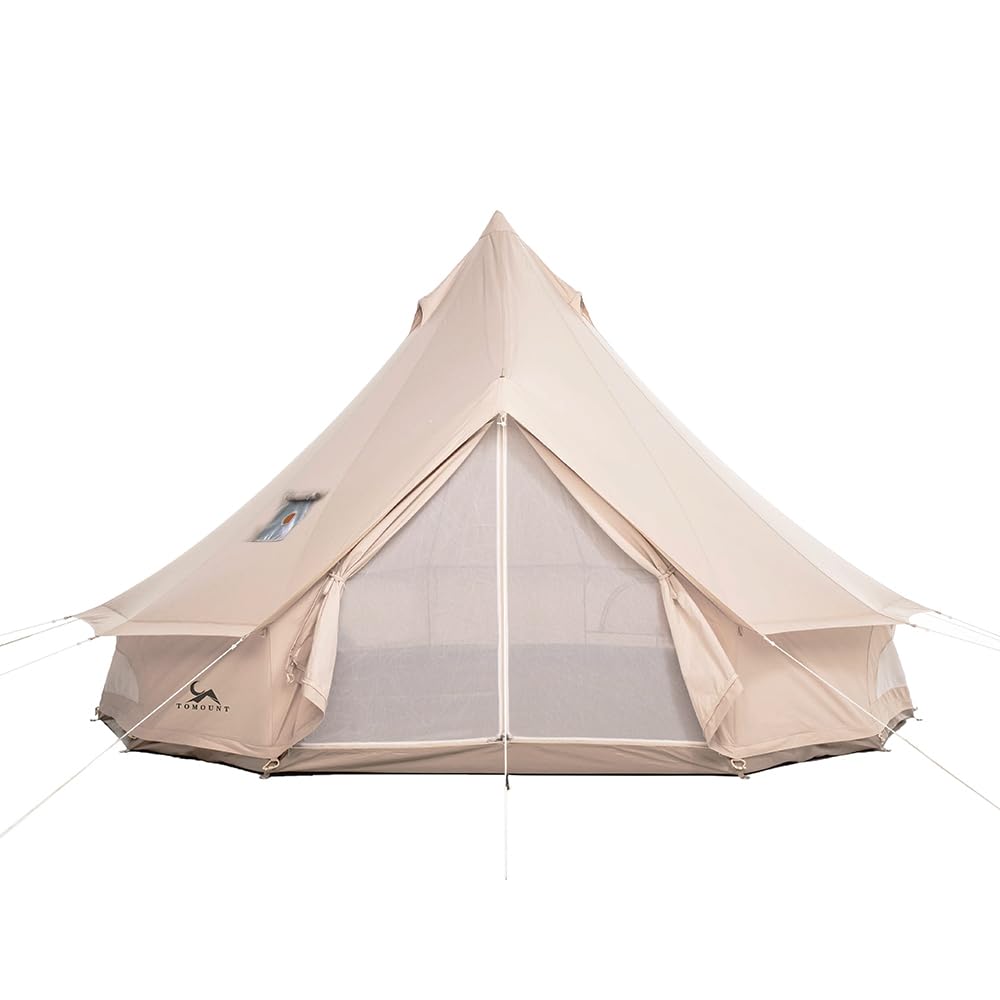 TOMOUNT ベルテント 4m TC テント ポリコットン キャンプテント 4-8人用 多機能 四季適用 アウトドア 撥水 通気 遮光 焚火 ファミリーツーリング 露營場 キャンプ ホテル商品画像