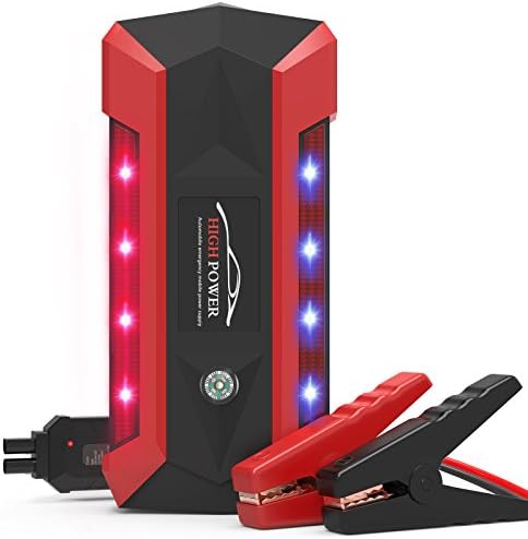 Anlo Portable Car Jump Starter with Upgraded Smart Jump Cable, 1000A Peak 26800mAh Car Jumper 12V Auto Battery Booster Phone Charger Power Pack Built-in LED Light