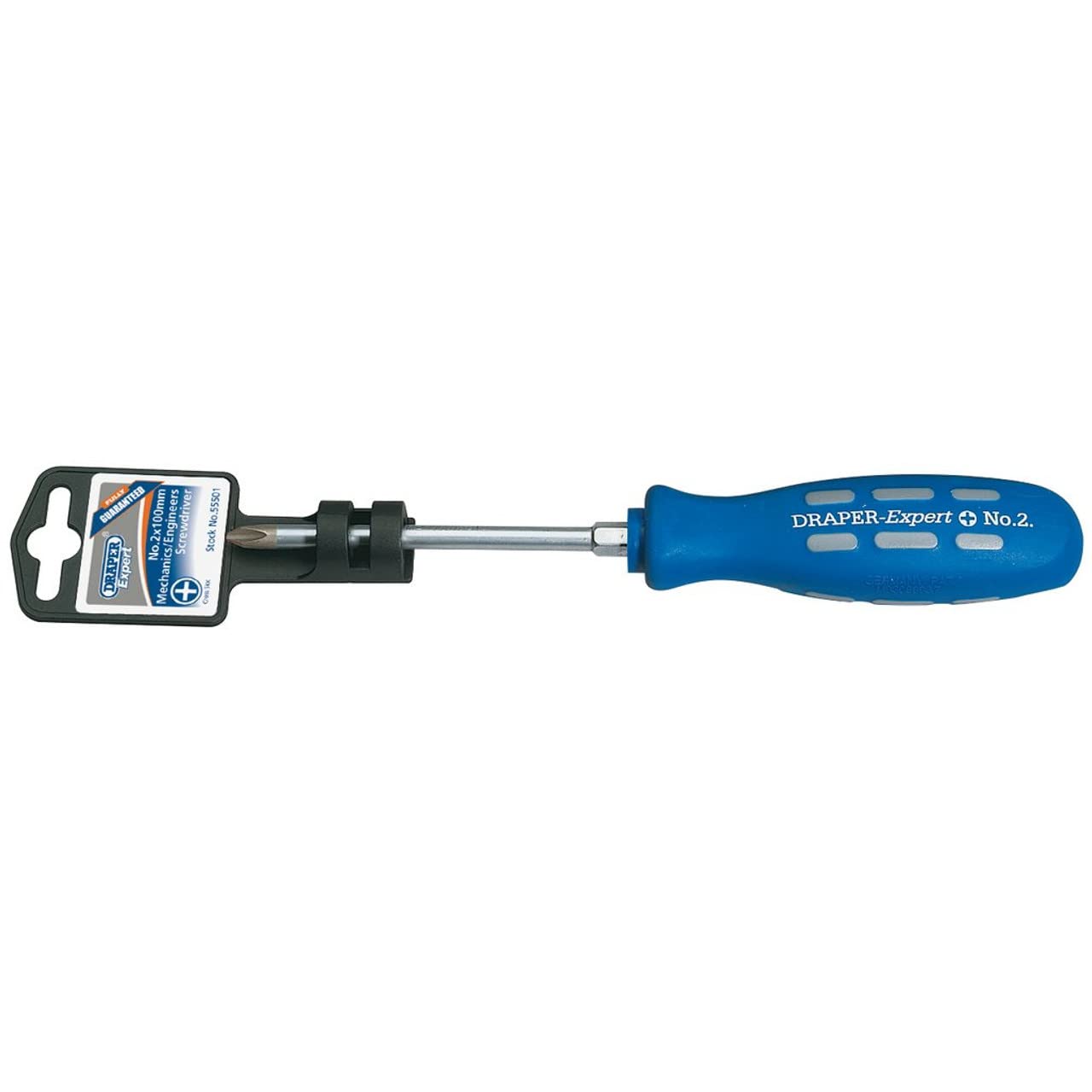 Draper 55501 Expert Number 2 Cross Slot Mechanics Screwdriver, 100mm