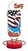 Hummer's Galore Hummingbird Feeders - Glass Feeder with UV Resistant Plastic Wrap for Outdoors Hanging for Outdoors Hanging, 32 OZ, All American Flag Design