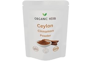 Organic Herb Ceylon Cinnamon Powder – Premium Fine Ground True Cinnamon – Aromatic Baking & Cooking Spice – Non-Irradiated – 