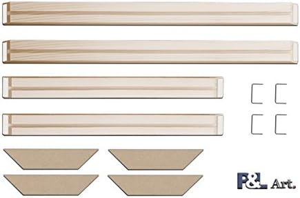 DIY Solid Wood Canvas Frame Kit 18 x20 Inch for Oil Painting & Wall Art - Customized Wooden Art Frames for Paintings & Canvases - Easy to Build Canvas Stretching System - Framed Picture Accessories