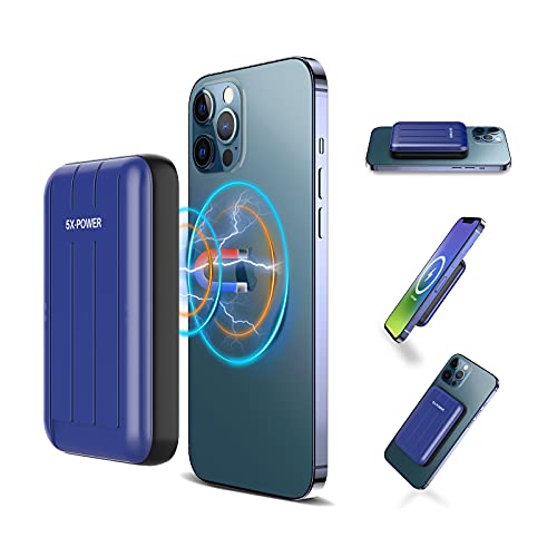 KKM Wireless Power Bank, 5000mAh 15W Mini Portable Charger USB