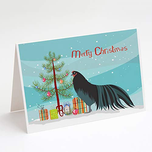 Caroline's Treasures BB9200GCA7P Sumatra Chicken Christmas Greeting Cards and E…