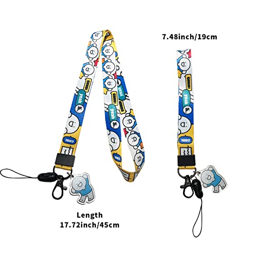 Pack of 2 Wrist and Neck Lanyards for Keys/ID Badges, Wristlet Keychain Holder Car Key Lanyard for Women Gift Idea