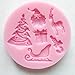 FUNSHOWCASE Santas Fondant Silicone Mold Mini for Winter Christmas