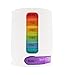 PuTwo Pill Box 7 Days Stackable Pill Tower Weekly Portable with Large Capacity Medicine Organizer BPA Free Travel Medicine Box Detachable for Vitamin Fish Oil Aspirin Supplement Medication - Rainbow