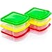 RubyPack-Sandwich Container-6 Pack-Durable Plastic Sandwich Box-Reusable Sandwich Containers with Lids-Small Lunch Box for Snacks-School Breakfast-Lunch Sandwich Holder-Sandwich Keeper Case for Kids