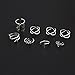Malloom 6pcs/Set Women Punk Retro Silver Plated Nail Ring Above Knuckle Rings Set
