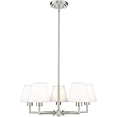 Z-Lite 744-26R-BN Leila Chandelier, 5-Light 300 Total Watts, Brushed Nickel