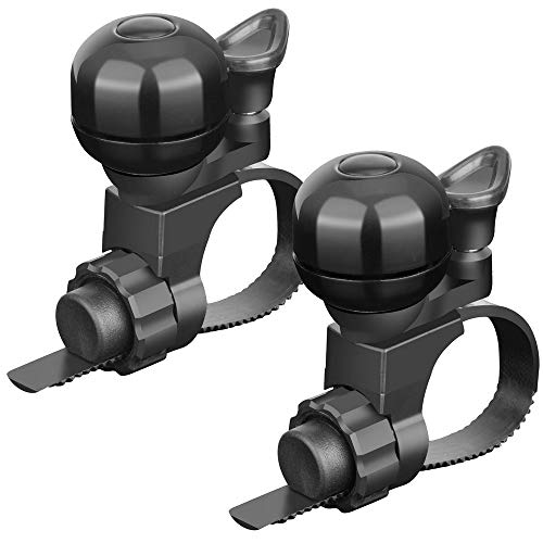 GPMTER 2 Pack Bike Ring Bell for MTB Mountain, Road, Beach Cruiser, City, Sport Bikes, Loud Crisp Clear Sound Mini Brass Bicycle Ringer Bells for Adults Kids Boy Girls Cycling Accessories