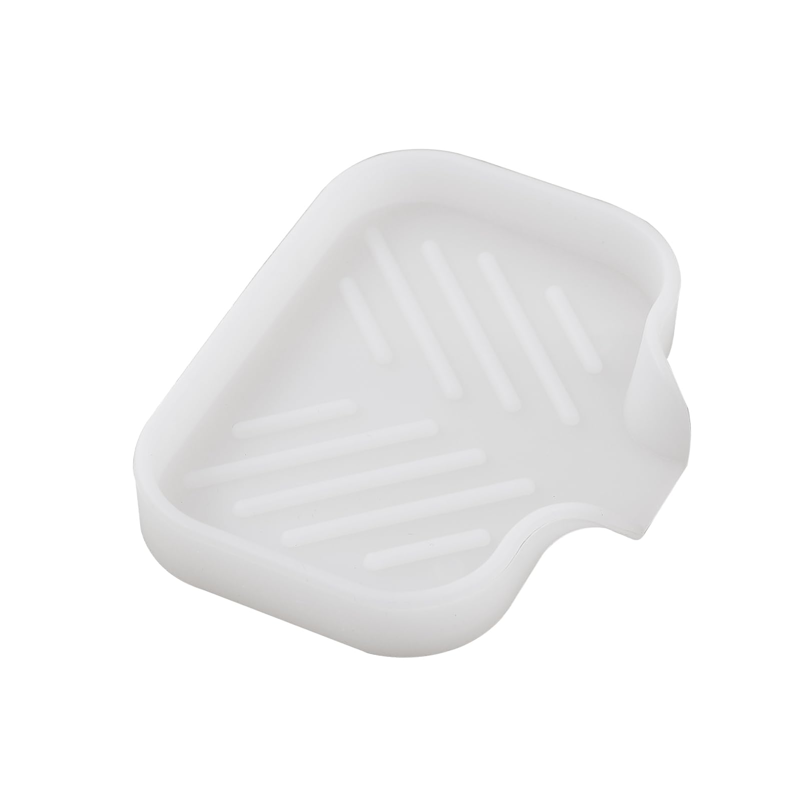 Photo 1 of MicoYang Silicone Bathroom Soap Dishes with Drain Spout-Bathroom and Kitchen Sink Organizer,Sponge Holder,Dish Soap Tray,Perfect for Dispenser,Scrubber,Bottle,Cup on Counter Translucent 4.9"×3.2"