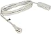 Rocky Mountain Goods Flatline Flat Plug Extension Cord - 3 Prong 3 Outlet - Flat design for behind furniture, under rug, floor plug, carpet - Space saver safety design (10 ft, White)