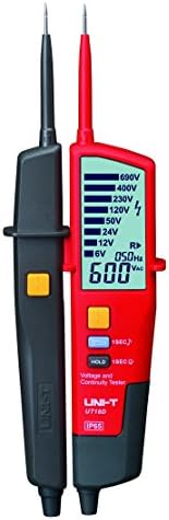 ZIBOO UNI-T UT18D Auto Range Voltage and Continuity Tester with LCD Backlight Date Hold RCD Test and Self-inspection