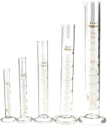 Set 10 Cilindri Graduati In Vetro - 5/10/50/100ml Con Pipette, Asta E Spazzole Per Laboratorio - Foto 3